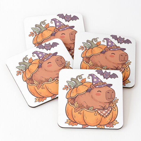 Item preview, Capybara Witch Pumpkin Halloween Cute designed and sold by DofinaSur.