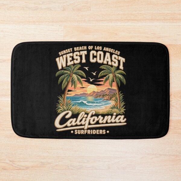 Item preview, California Surf Embroidery – Vintage West Coast Sunset Beach Art designed and sold by Emoji Emblems.