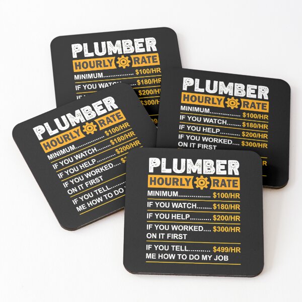 Item preview, Plumber Hourly Rate Funny Job Humor Design designed and sold by twoheyngoh.