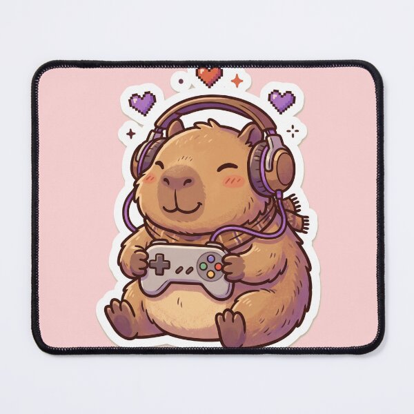 Item preview, Capybara Gamer Cute Kawaii Video Games designed and sold by DofinaSur.