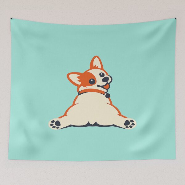 Item preview, Cute Corgi Butt Sploot Funny Dog Kawaii Puppy Art designed and sold by KungPowUnicorn.