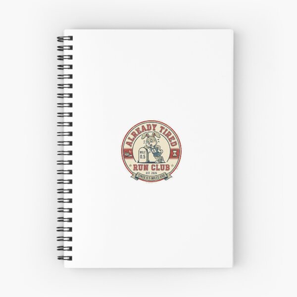 Item preview, Already Tired Run Club - Funny Running Rabbit Vintage Badge designed and sold by AlinaTales.
