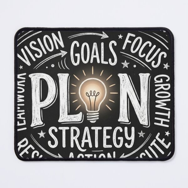 Item preview, Vision to Action - Business Motivation Chalkboard Typography designed and sold by Moonwood Atelier .