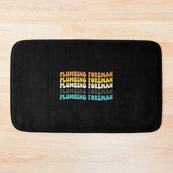 Item preview, Plumbing Foreman Retro Wavy Text Vintage Style designed and sold by twoheyngoh.