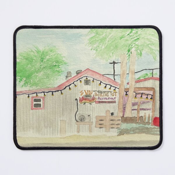 Item preview, Coastal Crab Restaurant Urban Sketch designed and sold by BirdandaBrush.