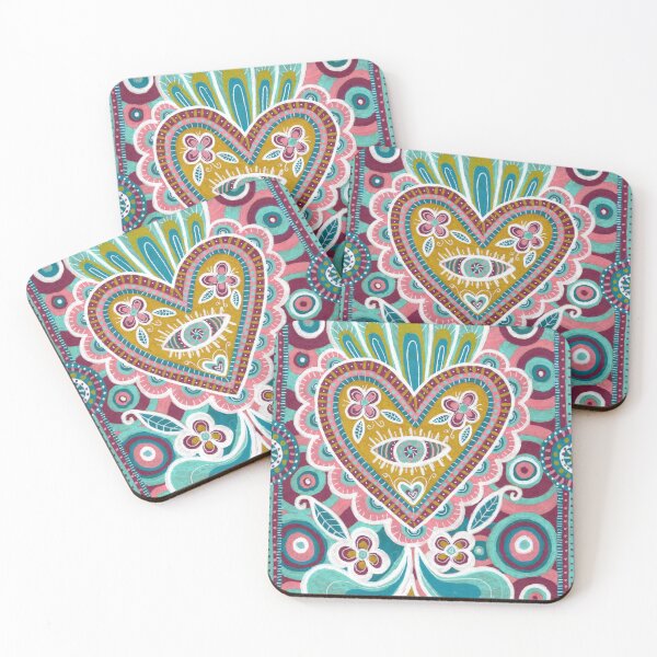 Item preview, Mexican Folk Heart with Eye designed and sold by Fani*.
