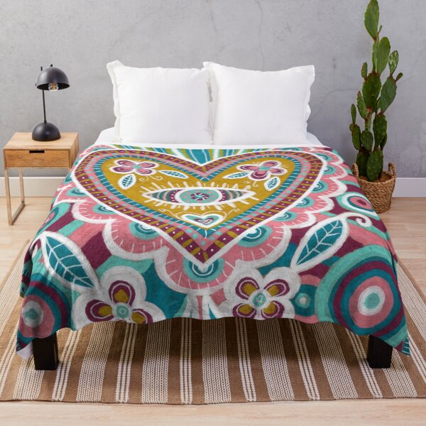 Item preview, Mexican Folk Heart with Eye designed and sold by Fani*.