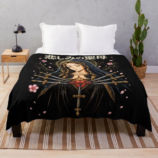 Item preview, Our Lady Of Sorrows Anime Japanese Virgin Mary Gothic Art designed and sold by Fereskabilon.