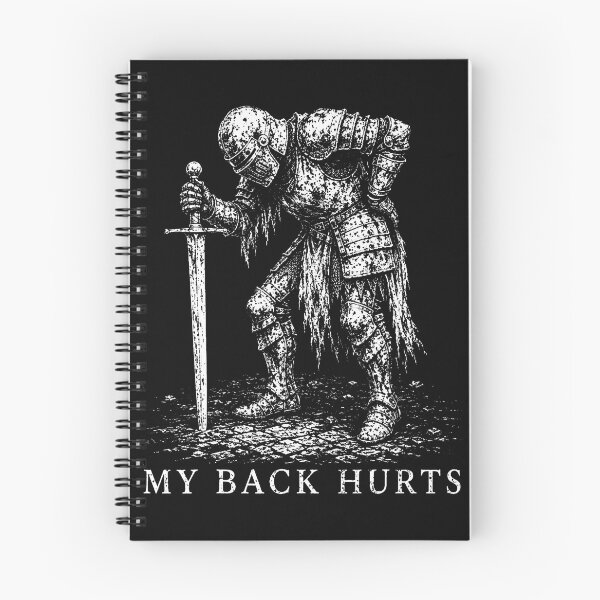 Item preview, Back Hurts Funny Medieval Knight Dark Humor Art designed and sold by Fereskabilon.