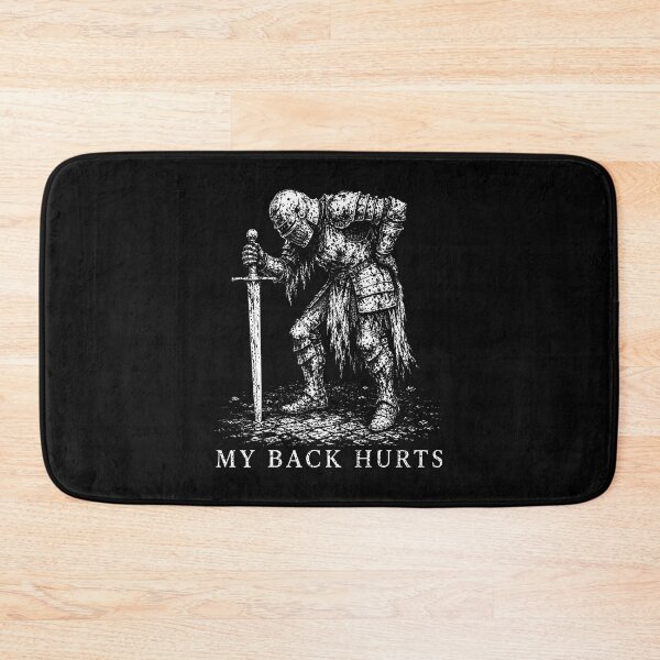 Item preview, Back Hurts Funny Medieval Knight Dark Humor Art designed and sold by Fereskabilon.
