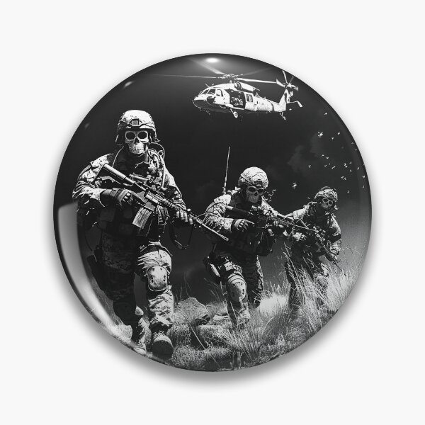 Item preview, Skeleton Soldiers Tactical Helicopter Dark Military Gothic Art designed and sold by inkoutninja.