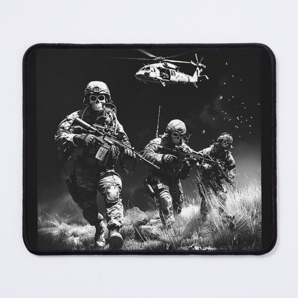 Item preview, Skeleton Soldiers Tactical Helicopter Dark Military Gothic Art designed and sold by inkoutninja.