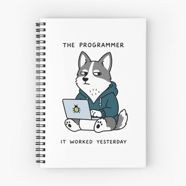 Item preview, Husky Programmer It Worked Yesterday Funny Art designed and sold by SayMaria.