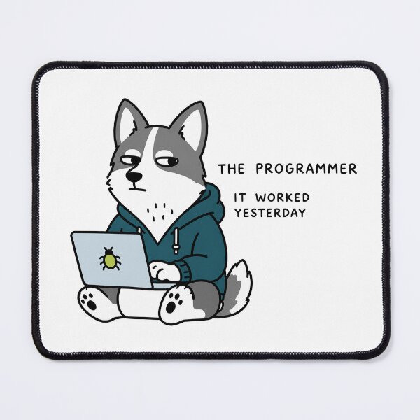 Item preview, Husky Programmer It Worked Yesterday Funny Art designed and sold by SayMaria.