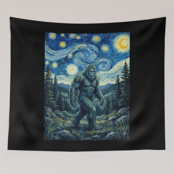 Item preview, Bigfoot Starry Night - Sasquatch Camping Lover Hiking designed and sold by Fereskabilon.