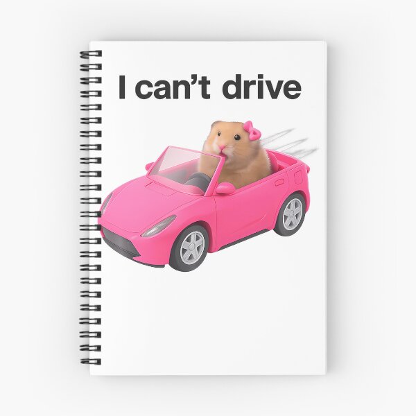 Item preview, I Can'T Drive Hamster Pink Meme Funny Humor Gen Z Brainrot designed and sold by Fereskabilon.