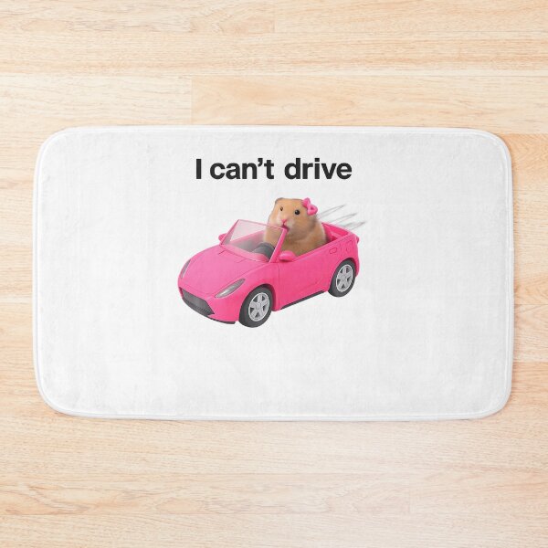 Item preview, I Can'T Drive Hamster Pink Meme Funny Humor Gen Z Brainrot designed and sold by Fereskabilon.
