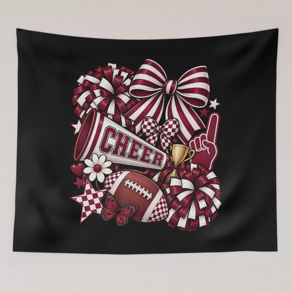 Item preview, Cheer Football Mom Coquette Bow Cheerleader Game Touchdown designed and sold by Fereskabilon.