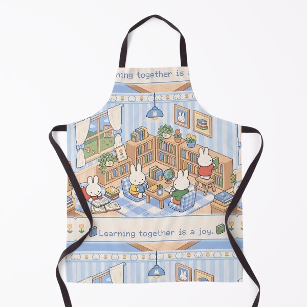 Item preview, Cozy Bunny Study Library Pixel Art Illustration designed and sold by Cozy Moss Studio.