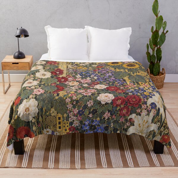 Item preview, Gustav Klimt Flower Garden Gold designed and sold by maniacfitness.
