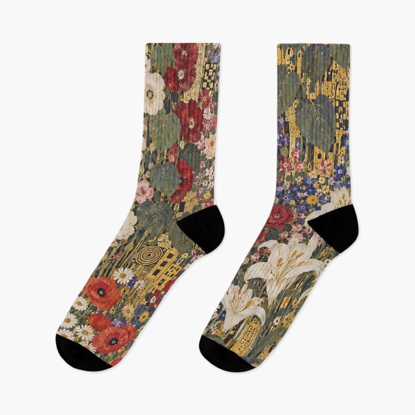 Item preview, Gustav Klimt Flower Garden Gold designed and sold by maniacfitness.
