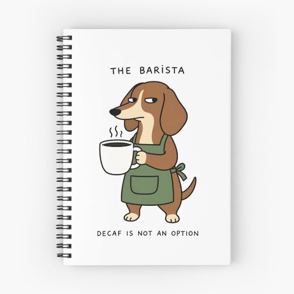 Item preview, Funny Dachshund Barista – Decaf Is Not an Option designed and sold by SayMaria.