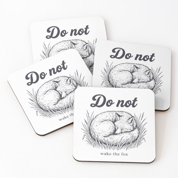 Item preview, Sleeping Fox in Grass – Do Not Disturb Wildlife Lover Aesthetic designed and sold by StickerNestYou.