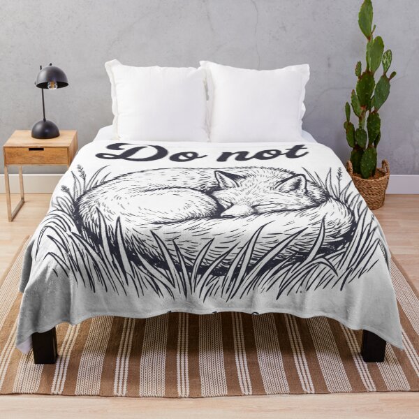 Item preview, Sleeping Fox in Grass – Do Not Disturb Wildlife Lover Aesthetic designed and sold by StickerNestYou.