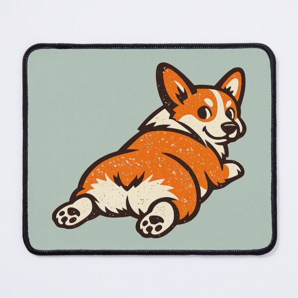Item preview, Vintage Corgi Sploot Funny Dog Butt Retro Mascot Art designed and sold by KungPowUnicorn.