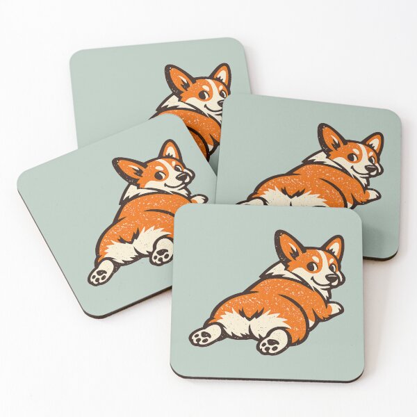 Item preview, Vintage Corgi Sploot Funny Dog Butt Retro Mascot Art designed and sold by KungPowUnicorn.