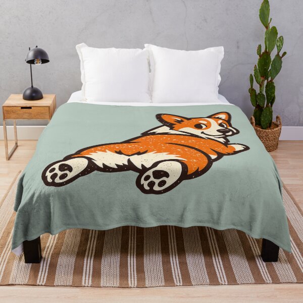 Item preview, Vintage Corgi Sploot Funny Dog Butt Retro Mascot Art designed and sold by KungPowUnicorn.
