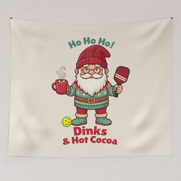 Item preview, Funny Christmas Pickleball Gift | Dinks and Hot Cocoa  designed and sold by Made by Tamar.