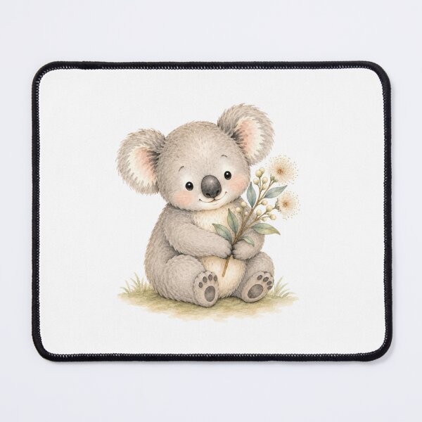 Item preview, Cute Koala with flower designed and sold by Birdsong Blessings.