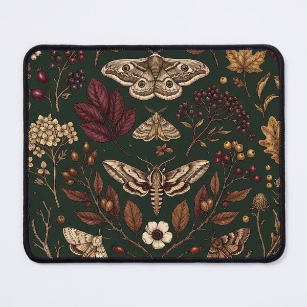 Item preview, Vintage Moth Botanical Autumn Pattern designed and sold by Ivy-Triggs.