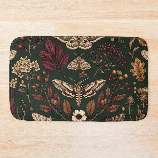 Item preview, Vintage Moth Botanical Autumn Pattern designed and sold by Ivy-Triggs.