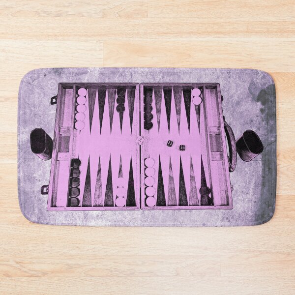 Item preview, Vintage Backgammon Set in Light Pink Mid-Game Dice Roll designed and sold by Ghoul Enterprises.
