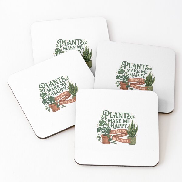 Item preview, Plants Make Me Happy Humans Make My Head Hurt Funny Plant Lover Design designed and sold by Mellow Doodle Co..