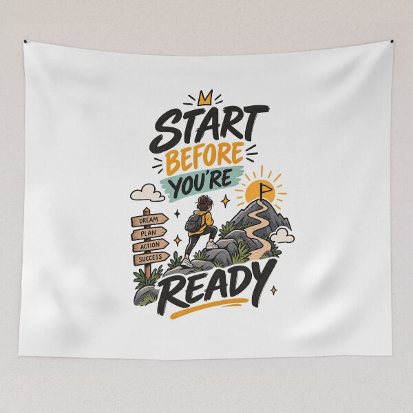 Item preview, Start Before You're Ready Motivational Growth Mindset designed and sold by TibbuTees.