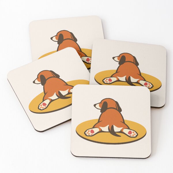 Item preview, Cute Dachshund Sploot Funny Wiener Dog Butt Cartoon Art designed and sold by KungPowUnicorn.