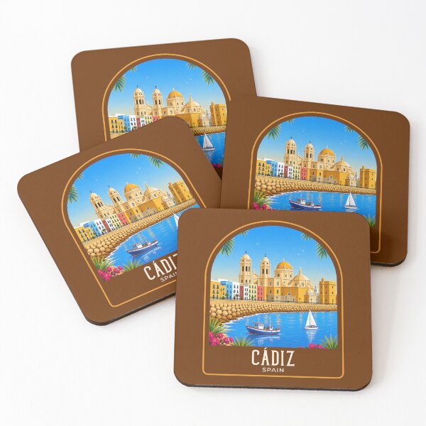 Item preview, Cádiz Vintage Travel Illustration designed and sold by HomeLivingCo.