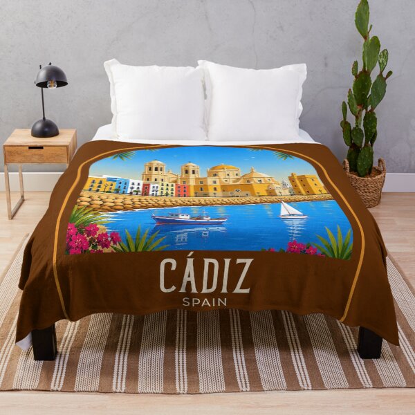 Item preview, Cádiz Vintage Travel Illustration designed and sold by HomeLivingCo.