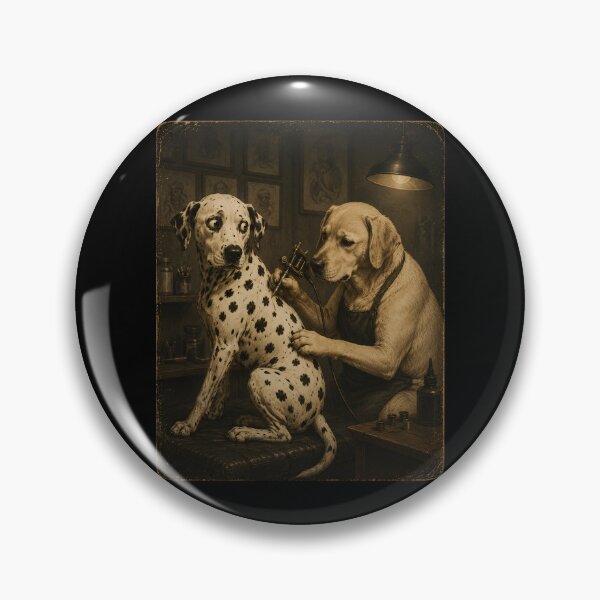 Item preview, Dalmatian Dog Smoking Tattoo Artist designed and sold by Animavera.