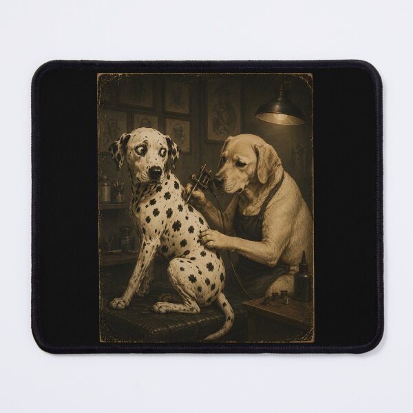Item preview, Dalmatian Dog Smoking Tattoo Artist designed and sold by Animavera.
