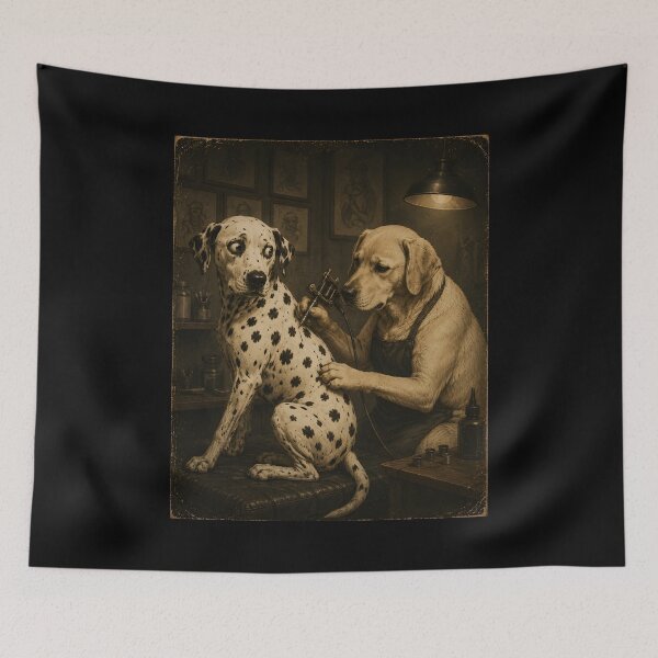 Item preview, Dalmatian Dog Smoking Tattoo Artist designed and sold by Animavera.