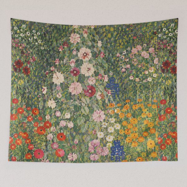 Item preview, Gustav Klimt Pink Flower Garden designed and sold by maniacfitness.