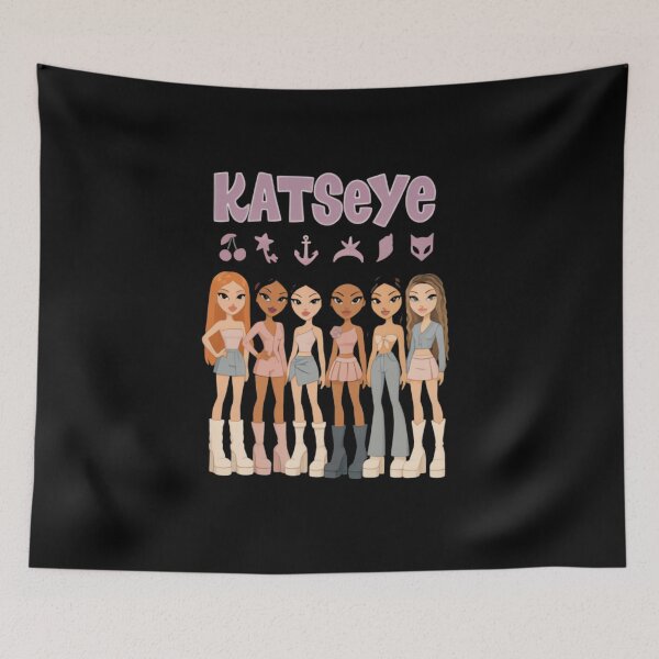 Item preview, Katseye de dibujos animados de los 90 designed and sold by DebutCatgirl.