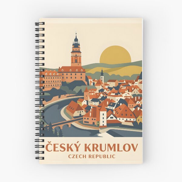 Item preview, Cesky Krumlov Vintage Travel Poster - Minimalist Czech Republic Art Print designed and sold by DuckOddity.
