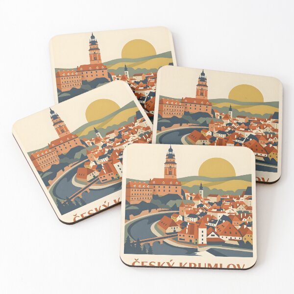Item preview, Cesky Krumlov Vintage Travel Poster - Minimalist Czech Republic Art Print designed and sold by DuckOddity.