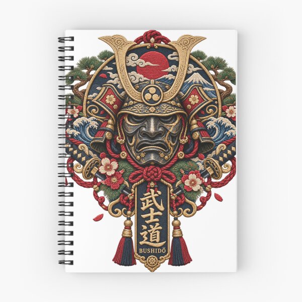 Item preview, Bushido Samurai Embroidery – Japanese Warrior Mask Streetwear Art designed and sold by Emoji Emblems.