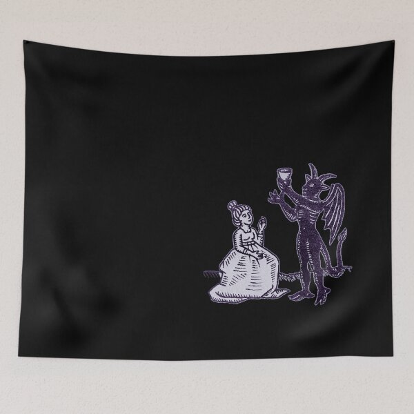 Item preview,  The Demon and the Maiden (violet version) - Medieval Gothic Illustration designed and sold by Dungeon-Shop.